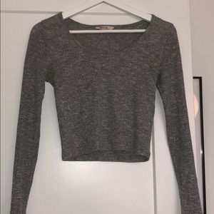 Grey cropped Long sleeve